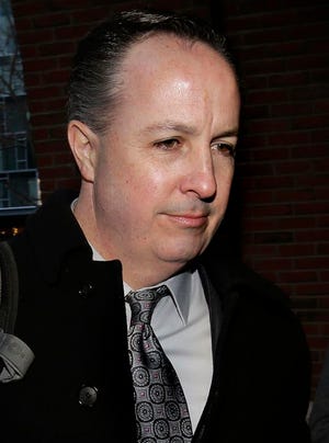 In this March 16, 2017 photo, Barry Cadden arrives at the federal courthouse in Boston. A verdict has been reached Wednesday, in the case. Cadden, president of New England Compounding Center, faces multiple counts in a fungal meningitis outbreak from tainted steroids manufactured by the pharmacy, which killed dozens and sickened hundreds of people in 2012. (AP Photo/Steven Senne, File)