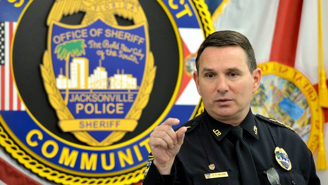 Jacksonville Sheriff Mike Williams is shown during a January news conference. (Bruce Lipsky/Florida Times-Union)