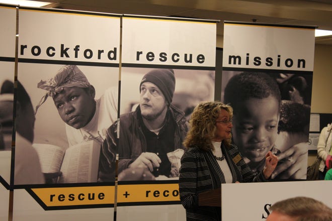 Sherry Pitney, executive director of Rockford Rescue Mission, speaks on Thursday, March 23, 2017, at the mission about the skills-development program, now called called Works! Center, that they are expanding in the community. [KRISTEN ZAMBO/RRSTAR.COM STAFF]