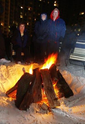 In honor of Valentine's Day in 2010, the Shores of Panama condominiums lit a bonfire on the beach for guests of the establishment. The Beach Council on Thursday voted to allow propane fires in elevated pits on the beach. [NEWS HERALD FILE PHOTO]