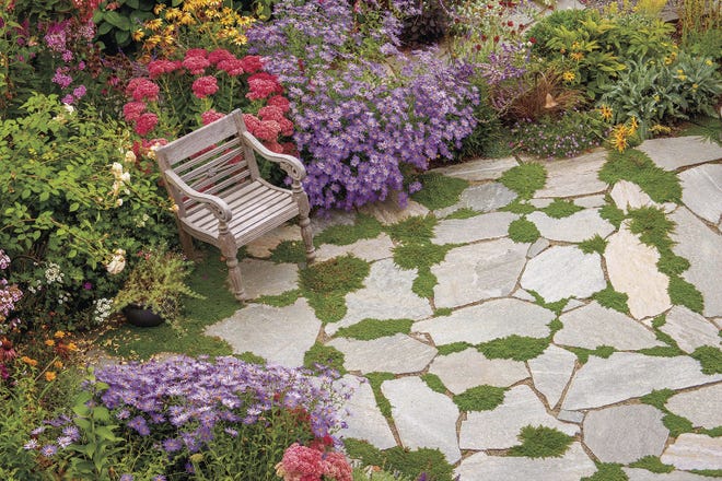 Slate stone is a current trend in patios.