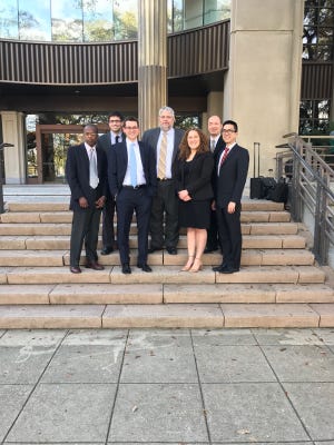 The legal team representing the Terrebonne NAACP are Ron Wilson (from left), William Lesser, Alexander Selarnick, Michael de Leeuw, Leah Aden, William Choy and Victorien Wu. The organization filed a lawsuit in 2014 challenging the parish’s judicial at-large voting system. [Submitted]