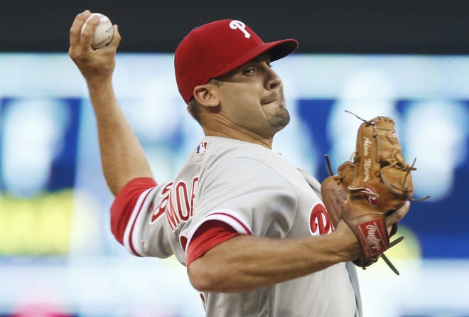 (File) Phillies left-handed pitcher Adam Morgan is in the mix for a spot in the bullpen.