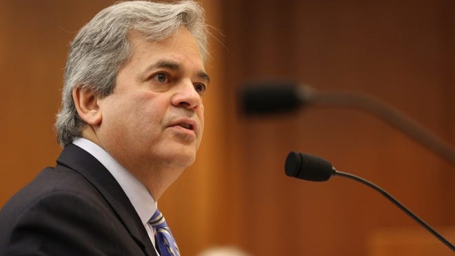 Austin Mayor Steve Adler, shown at a hearing earlier this month, said his meeting Wednesday with Homeland Security officials is the beginning of a conversation.