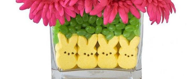 PEEPS is the quintessential springtime candy, but is also great when used in crafts like this colorful centerpiece.