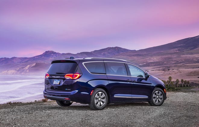 The 2017 Chrysler Pacifica Hybrid has earned a fuel economy rating of 84 miles-per-gallon-equivalent (MPGe) from the Environmental Protection Agency. The Pacifica Hybrid's 16-kWh lithium-ion battery pack is located under the second-row floor, keeping the rear cargo area as roomy as ever and preserving the third-row Stow 'n Go seating and storage, plus room for seven passengers. Recharging can take as little as two hours using a 240-volt (Level 2) charger, available from Mopar through dealers.