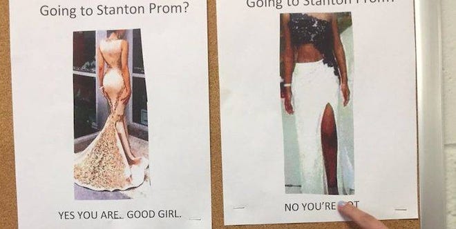 These fliers drew criticism from parents and students at Stanton College Preparatory School before they were taken down Monday.