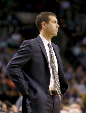 Head coach Brad Stevens is hoping the Celtics can clean up their play during the final stretch of the regular season. [Mary Schwalm/The Associated Press]