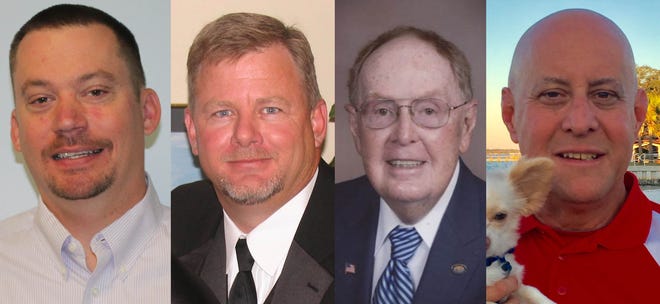 From left, Kevin Ridge, Dan Russell, Roger Schad and Tony Super are vying for Lynn Haven City Commission Seat 3. [SPECIAL TO THE NEWS HERALD]