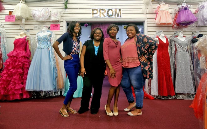 From left, Jamaica Vinson, Deveyon Ross, DJ Whitten and Lydia Burgin were chosen to recieve help for their 2017 prom season through the Be a Blessing Foundation. [Brittany Randolph/The Star]