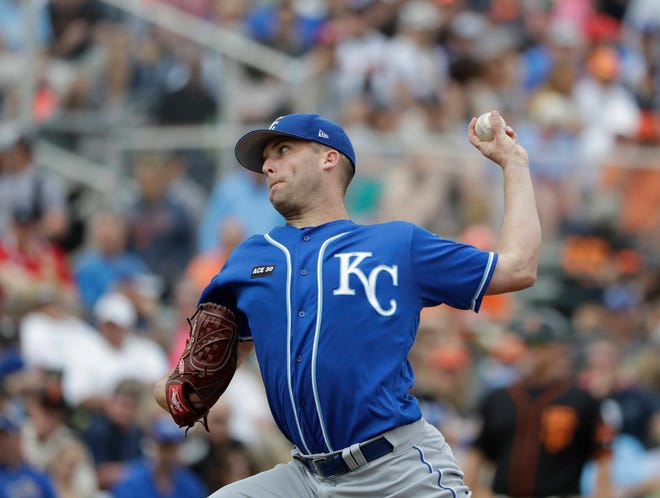 Kansas City’s Danny Duffy will make his first opening-day start when the Royals take on the Minnesota Twins at 3:10 p.m. Monday in Minneapolis. (The Associated Press)