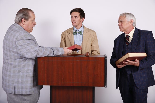 From left, Murray Chase, Matt Sawalski and Preston Boyd star in Venice Theatre's production of the classic drama "Inherit the Wind." Renee McVety photo/Venice Theatre