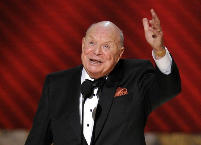 In this Sept. 21, 2008 file photo, Don Rickles is honored for best individual performance in a variety or music program for "Mr. Warmth: The Don Rickles Project," at the 60th Primetime Emmy Awards in Los Angeles. Rickles died Thursday at his home in Los Angeles. He was 90. [AP Photo/Mark J. Terrill, File]