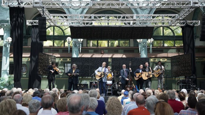 The Dailey & Vincent perform bluegrass in the Pavilion at the Flagler Museum. The event was sold out. (Meghan McCarthy / Daily News)