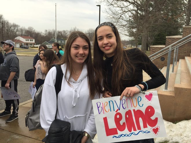 "It was really interesting to see Léane interact with my family," Katia (right) says of her French exchange student's visit.