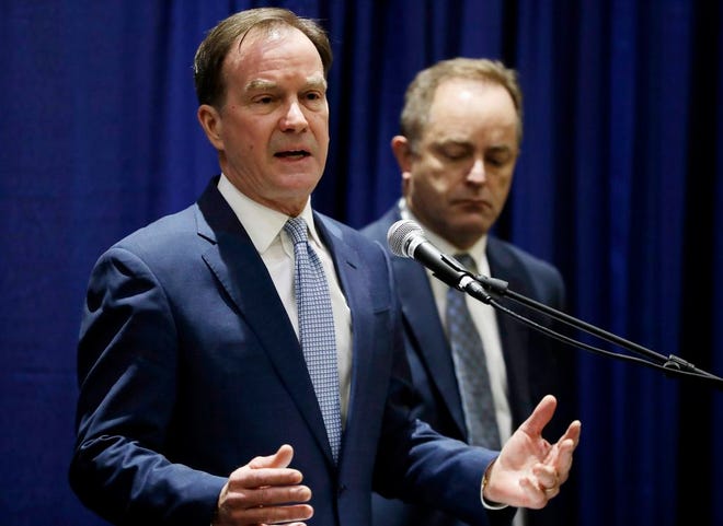 Michigan Attorney General Bill Schuette was sued Tuesday after his office rejected a public-records request for his and 20 staffers' private emails that a liberal advocacy group said were used to conduct government business over a six-year period.