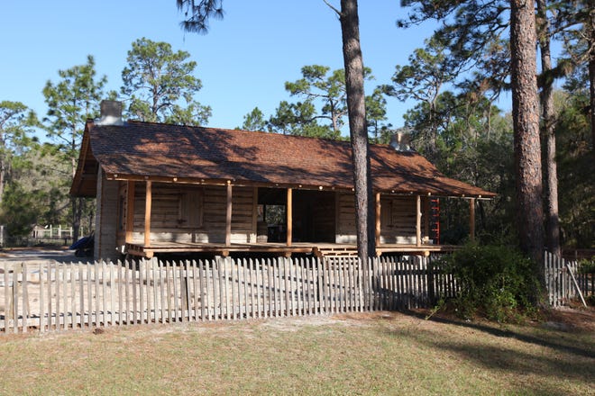 This "cracker" cabin at the Forest Capital Museum was built in 1864. (Steve Stephens)