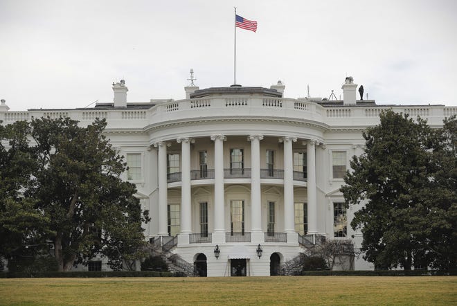 In this photo taken Feb. 2, 2017, the White House in Washington seen from the South Lawn. The White House won't make public the logs of visitors to the White House complex, breaking with the practice of President Donald Trump's predecessor. THE ASSOCIATED PRESS