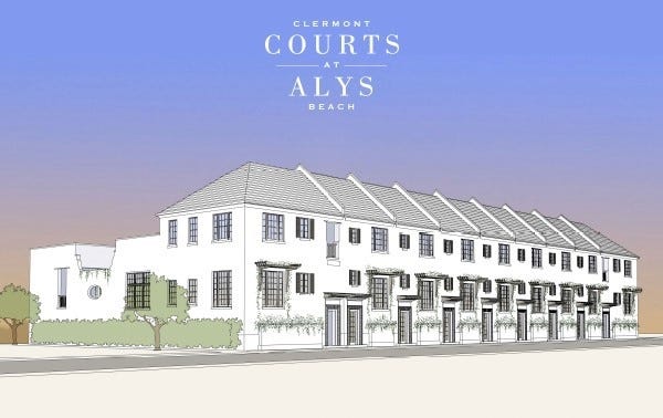 This is a rendering of Clermont Courts in Alys Beach. [SPECIAL TO THE SUN]
