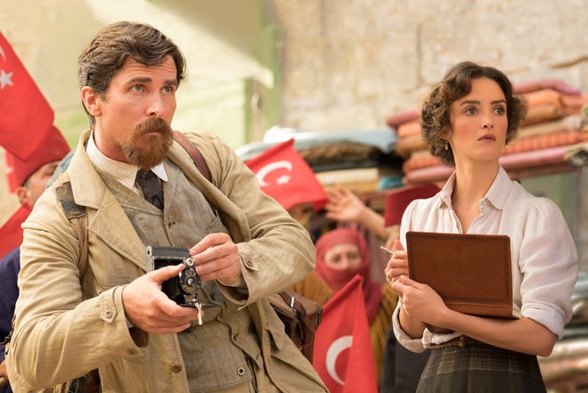 Christian Bale and Charlotte Le Bon in "The Promise." (Open Road Films)