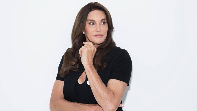 Caitlyn Jenner poses for a portrait on Monday, April 24, 2017, in New York to promote her memoir, “The Secrets of My Life.” (Taylor Jewell/Invision/AP)