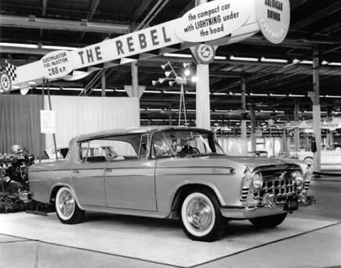 Rambler introduced its hot Rebel in 1957 at car shows everywhere to the buying public. Little did the consumer know it was almost as fast as that year's fuel injected Chevy Corvette. (American Motors Corporation)