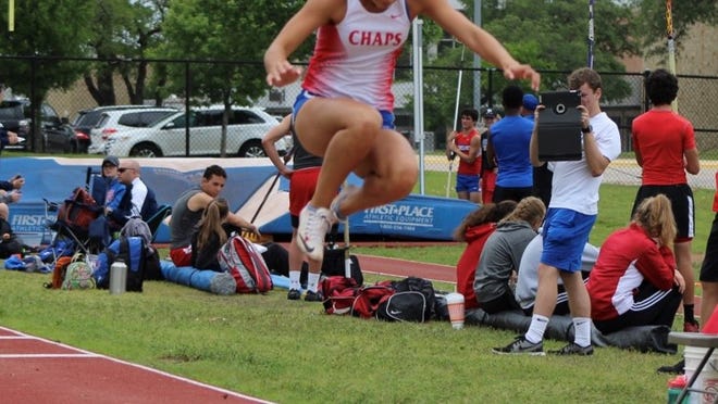 Westlake’s Jessi Dolezal placed third in both the long jump and triple jump at the District 25/26 area meet. CONTRIBUTED PHOTO