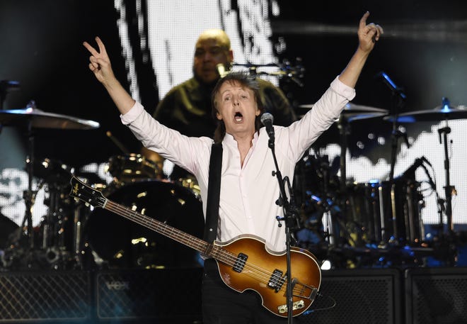 Paul McCartney performs on day two of the 2016 Desert Trip music festival at Empire Polo Field in Indio, Calif. [AP photo / 2016]