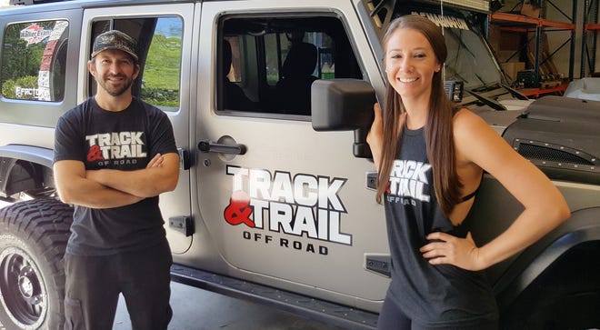 Oren Anderson and Kerri Romaniszyn hope to build interest in off-road racing after opening their Track & Trail Off Road shop on Wednesday. [NEWS-JOURNAL/GODWIN KELLY]