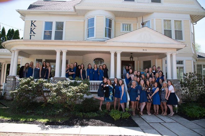 Monmouth College’s Kappa Kappa Gamma Alpha Chapter House, at 915 E. Broadway, was formally dedicated with a celebration April 22. [PHOTO PROVIDED]