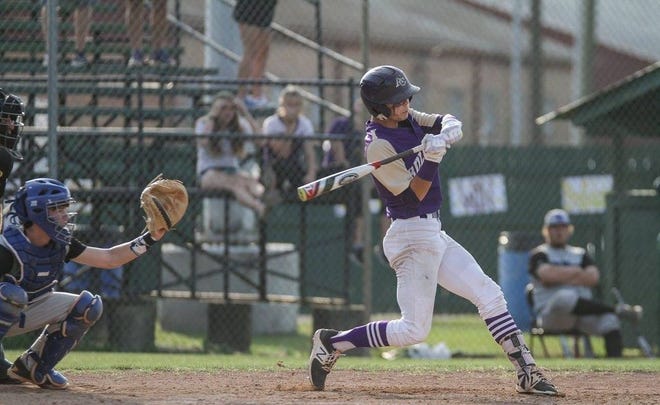Nick Bellina hit a two-run homer in the Bulldogs' 7-2 regional victory over St. Mary's. Photo by Chuck Montero.