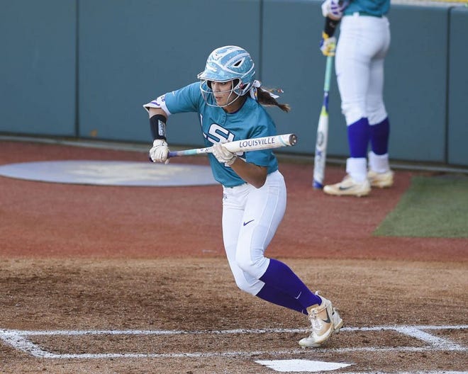 Former East Ascension star Bailey Landry is on pace to set a new LSU record for highest single-season batting average. Photo by LSUsports.net.