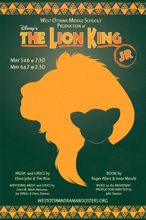West Ottawa Middle School is putting on "The Lion King JR." [CONTRIBUTED]