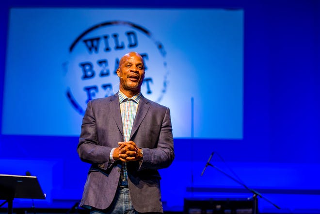 Former Major League Baseball standout Darryl Strawberry returned to Gainesville at Westside Baptist Church on Saturday night as keynote speaker of a youth ministry fundraising event. [Bill Thompson/Submitted photo]
