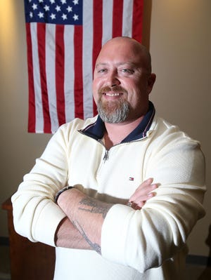 University of Alabama graduate and retired U.S. Army veteran, Staff Sgt. Robert Brackbill, is photographed at Houser Hall on the UA campus in Tuscaloosa on Friday. Brackbill, originally from Carlisle, Pennsylvania, now lives in Gardendale and served in the Army from 1995-2015.   [Staff Photo/Erin Nelson]