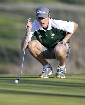 Rock Bridge's Ross Steelman, the Class 4 District 4 champion, will lead the Bruins on Monday in a Class 4 sectional at Missouri Bluffs Golf Club in St. Charles, looking for a berth in the state tournament. [Don Shrubshell/Tribune]