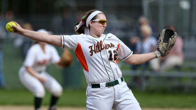 Hopkinton pitcher Heather Holly, shown earlier this season in a game against Holliston, allowed five hits on Tuesday as the Hillers topped Archbishop Williams and clinched a berth in the postseason.