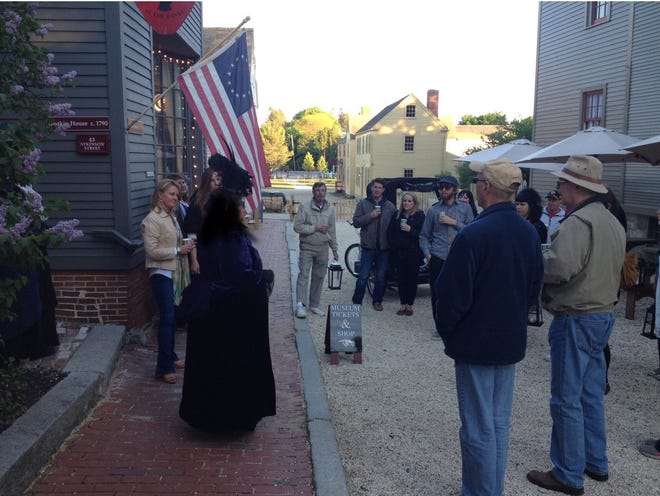 Roxie Zwicker of New England Curiosities leads one of her haunted history tours around Portsmouth. [Courtesy photo]