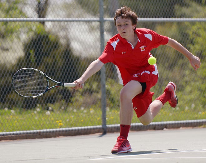 Sewickley Academy's Ryan Gex won his fourth doubles championship on Friday.