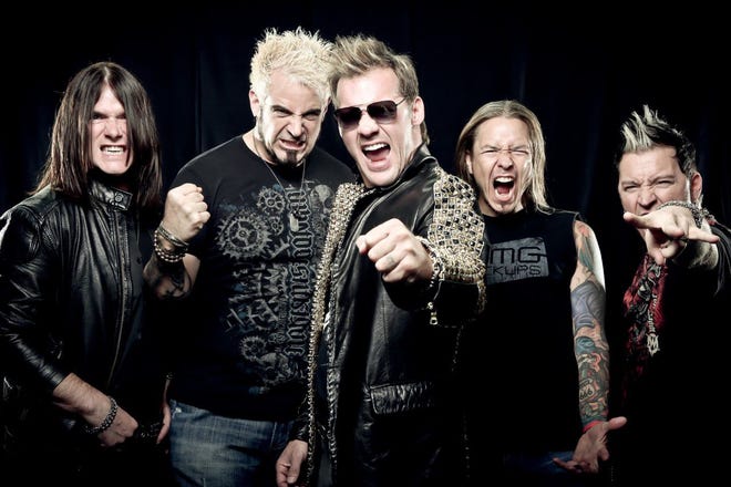 Fozzy, led by rocking wrestling star Chris Jericho, center, will perform at Diesel Club Lounge on Pittsburgh's South Side.