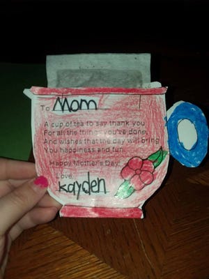 Megan Wilhoit submitted this card made by her daughter Kayden, 6. [Contributed photo]