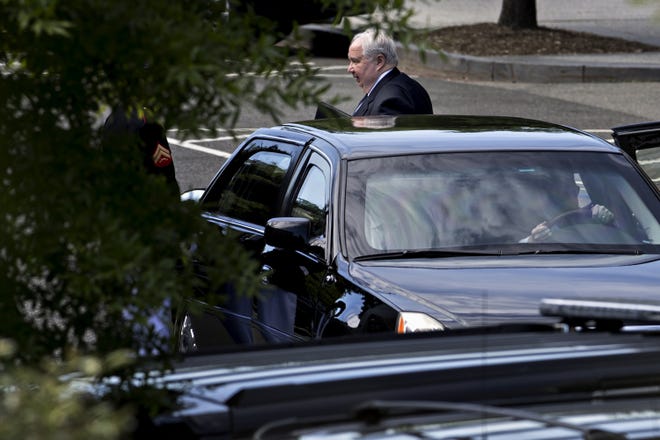 Sergey Kislyak, Russia's ambassador to the United States, arrives for a meeting with Sergei Lavrov, Russia's foreign minister, and President Donald Trump at the White House last Wednesday. ANDREW HARRER/BLOOMBERG