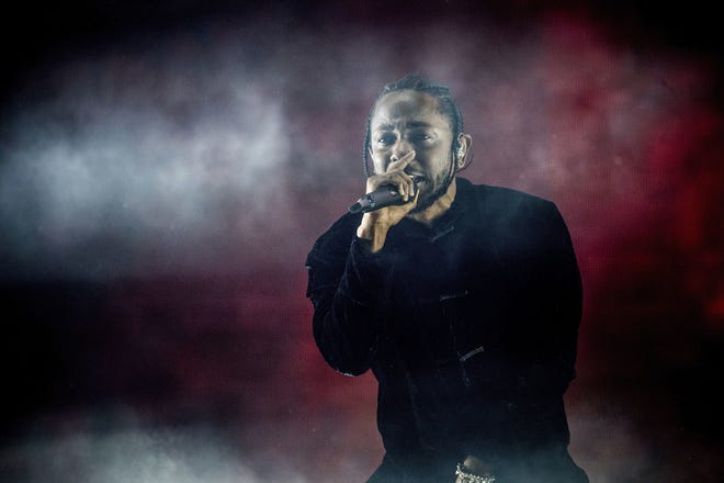 Kendrick Lamar performs at Coachella Music & Arts Festival at the Empire Polo Club on Sunday, April 16, 2017, in Indio, Calif. [Photo by Amy Harris/Invision/AP]