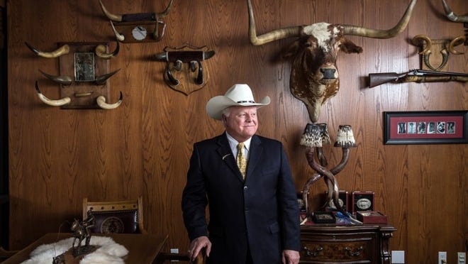 Sid Miller, Texas Commissioner of Agriculture, at his office on April 4, 2017. (TAMIR KALIFA/ AMERICAN-STATESMAN)