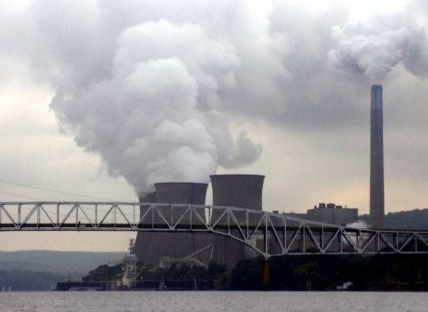 The Bruce Mansfield Power Plant in Shippingport, shown here, is a coal-fired power plant that operates along the Ohio River.