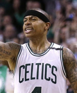 Celtics guard Isaiah Thomas was named Second Team All-NBA on Thursday. Thomas and the Celtics host the Cavaliers in Game 2 of the Eastern Conference finals on Friday night.