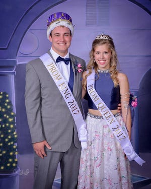 Submitted photo

Zack McVicker and Emily Mossor were crowned king and queen of the 2017 Dover High School Prom. McVicker is the son of Amy and Matt McVicker and Emily is the daughter of Kelli and Michael Mossor. The theme of the prom was "Crystal Clear Memories." The prom was held May 13 at the Performing Arts Center on the campus of Kent State University Tuscarawas in New Philadelphia.