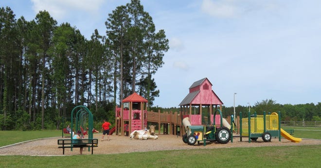 William F. Sheffield Park on Jacksonvilleâ€™s New Berlin Road features an imagination-inspiring playground for children. (Paula Horvath/Florida Times-Union)