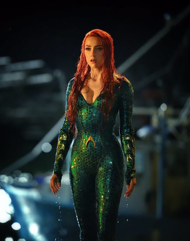 Amber Heard off 'Aquaman' costume