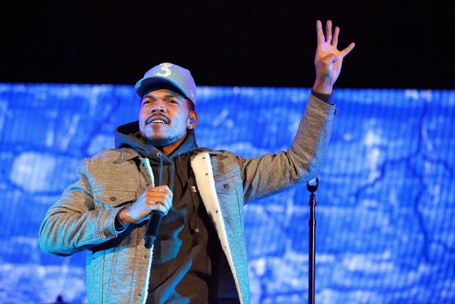 Chance The Rapper in concert on May 2 at Red Rocks, Morrison, Colo. [Marshall/Rex Shutterstock/Zuma Press/TNS]